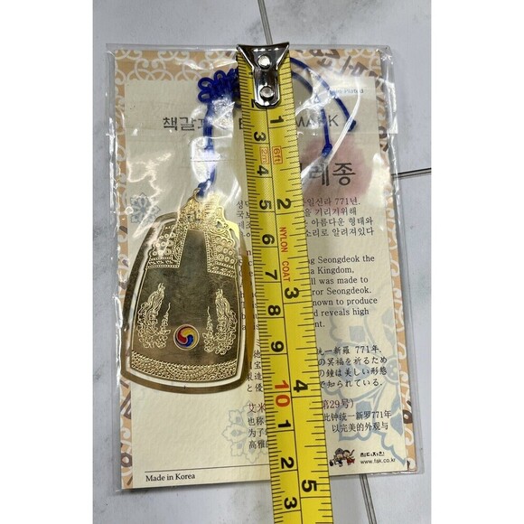 NEW BOOKMARK | Korean "Emille Bell” Hand Painted|24K Gold Plated | Made In Korea - Picture 4 of 5